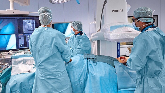 Doctor doing Image Guided Therapy
