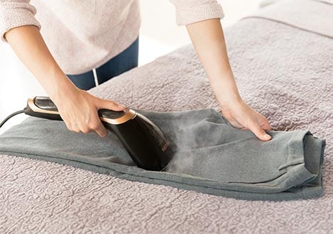 Horizontal on sale garment steamer