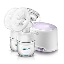 شافطة حليب الأم الكهربائية الثنائية وحلمات Comfort من Philips Avent